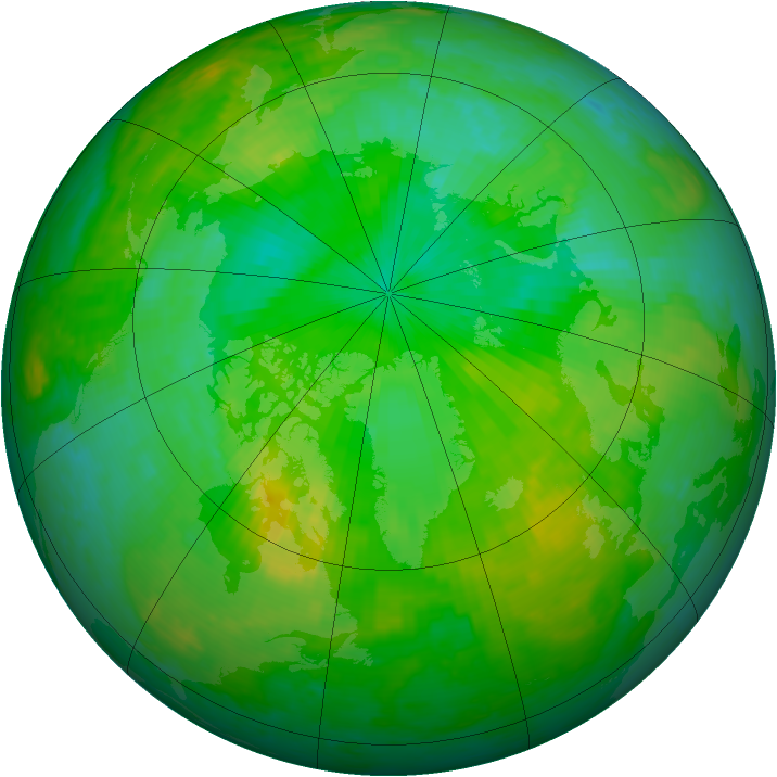 Arctic ozone map for 17 July 2004